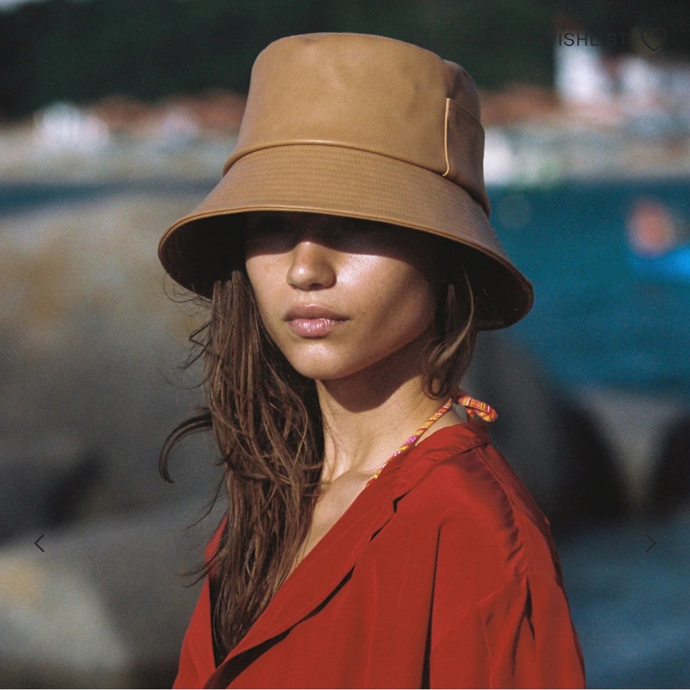 Lack Of Color Wave Bucket Vegan Leather Hat Tan